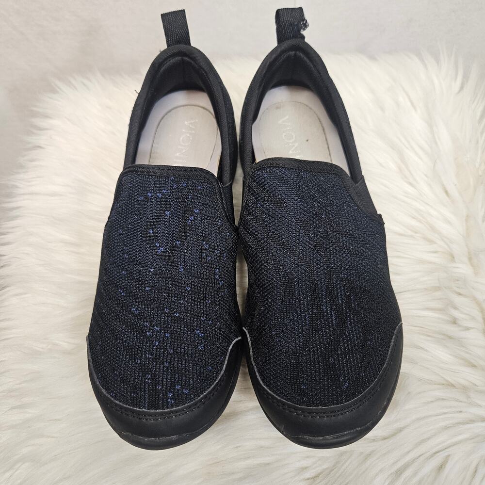 Vionic Womens Roza Slip on sneakers Black and blue size 6